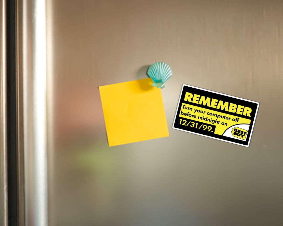 Best Buy Y2K Warning Meme Sticker, Funny Meme