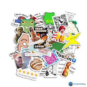 Pack d'autocollants mèmes, Pack d'autocollants mèmes rigolos, Pack d'autocollants, Stickers mèmes, Autocollants, Pack d'autocollants rigolos, Stickers casques, Lot d'autocollants rigolos