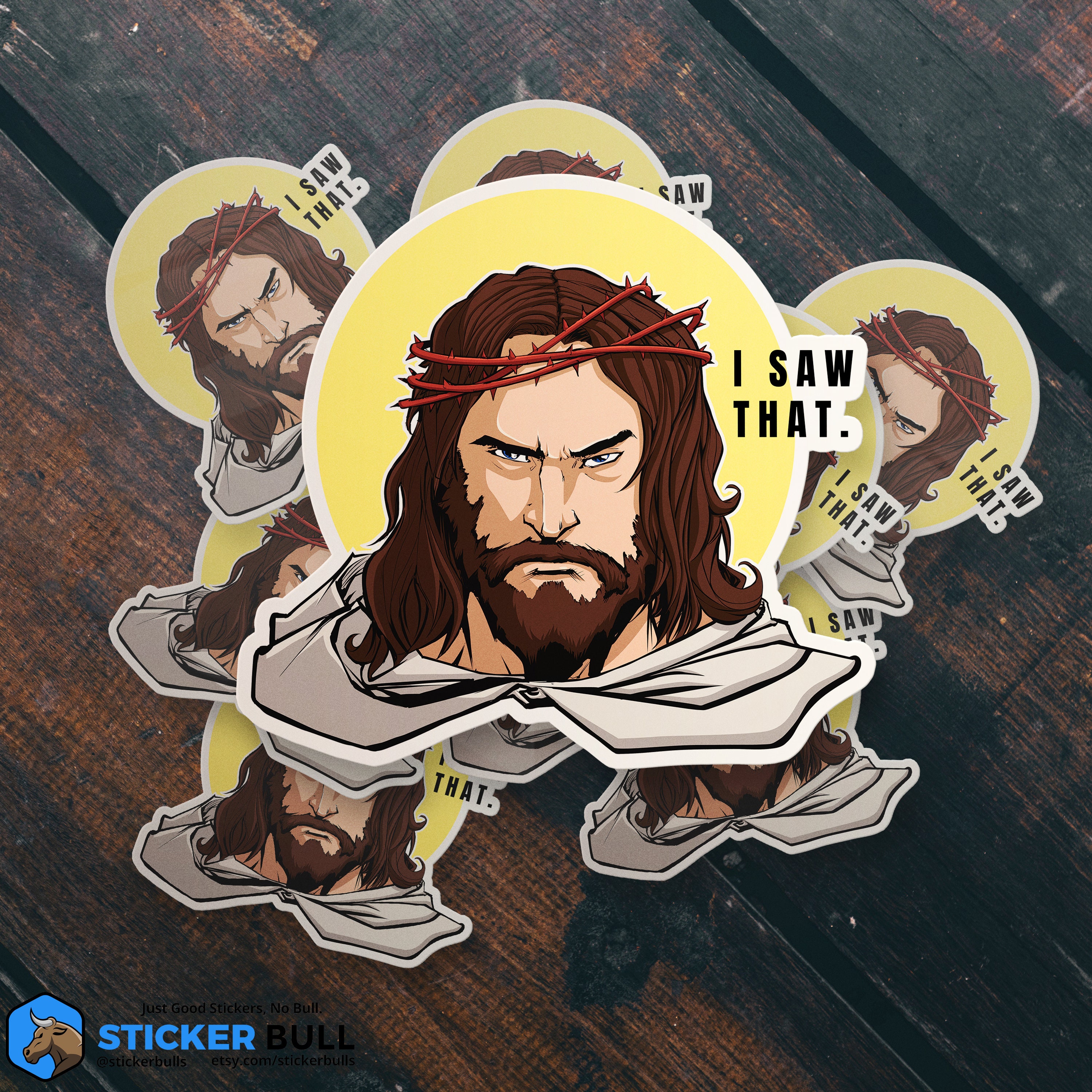 Jesus I Saw That Sticker Jesus Sticker Prank Sticker Weird Etsy