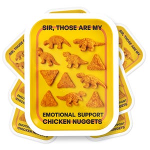 Emotionale Unterstützung Hühner-Nuggets, lustiger Dino-Nugget-Meme-Vinylaufkleber, lustiger Essensaufkleber für Laptop, Wasserflasche, Auto und LKW