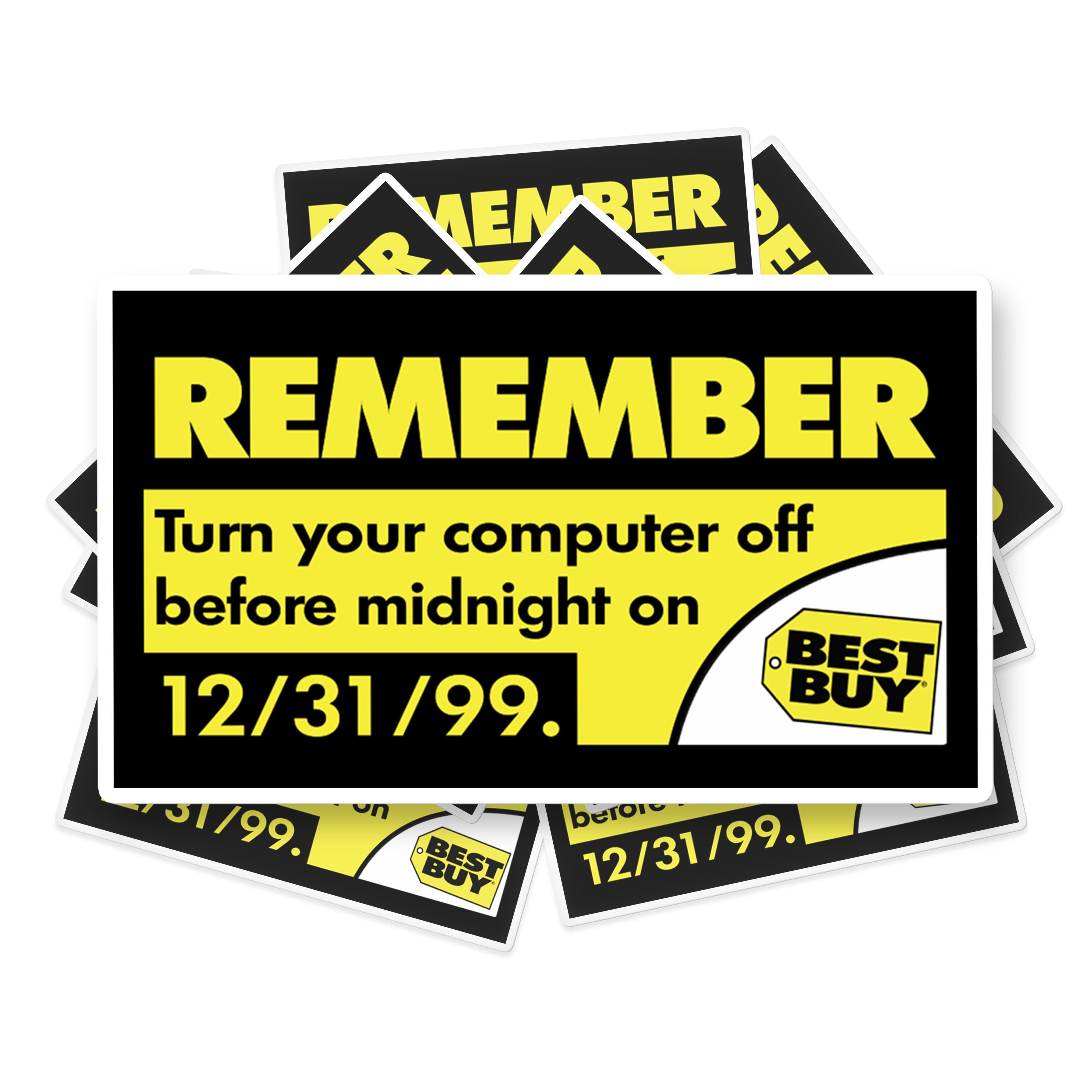 Best Buy Sticker, Y2K Warning Sticker, Meme Sticker, Funny