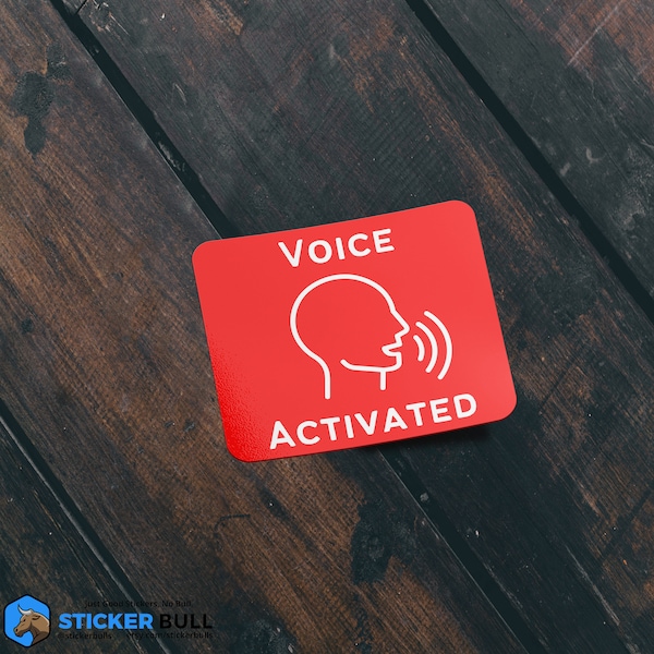 Voice Activated Sticker, Funny Prank Sticker, Meme Sticker, Joke Waterproof Vinyl Sticker Decal for Phone, Car or Laptop, Prank Sticker