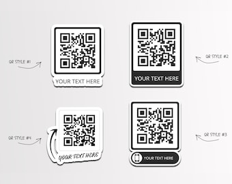 Custom QR Code Stickers, Personalized Decals for Business & Wedding