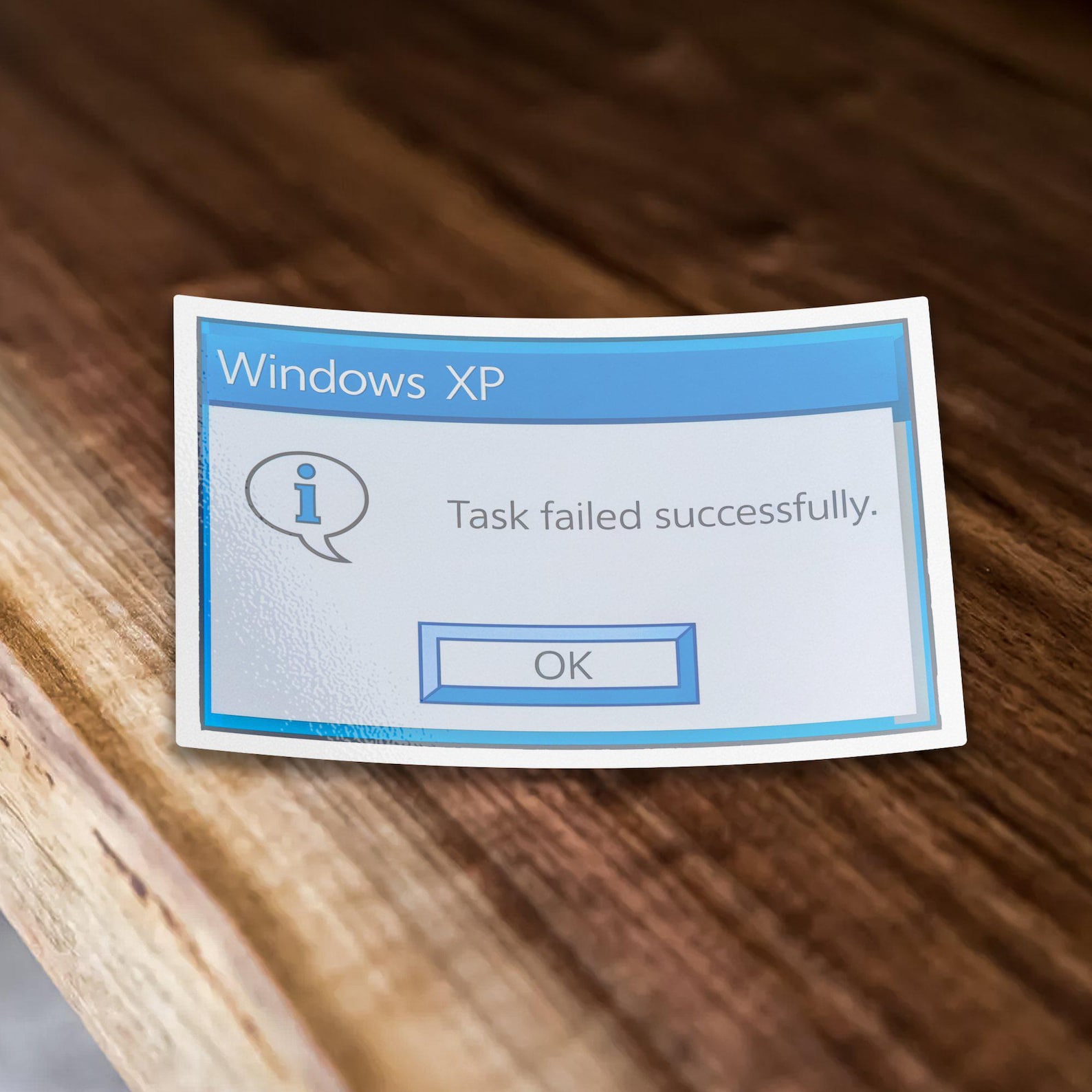 Windows XP Task Failed Successfully Sticker, Funny Meme, (5 PACK) BOGO ...