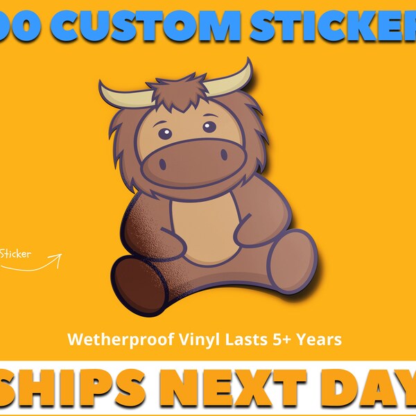 500 Custom Logo Stickers - Custom Photo Sticker - Personalized Sticker - Personalized Laptop Decals - Custom Any Image, Design Sticker Label