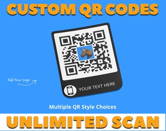 Custom Wedding QR Code Stickers, Personalized QR Vinyl Decals