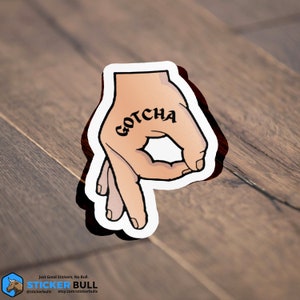 Circle Game Sticker, Funny Circle Hand Sticker, Meme Sticker, Joke Waterproof Vinyl Sticker Decal for Phone, Car or Laptop, Prank Sticker