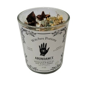 Abundance Crystal Candle / Witch Candle / Money Attraction Candle / Ritual Candle / Success Candle / Prosperity / Manifest