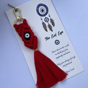 Cadeaux de mariage personnalisés en macramé pour les invités, cadeaux d'anniversaire bohèmes, Nazar, porte-clés mauvais œil, cadeau de douche nuptiale