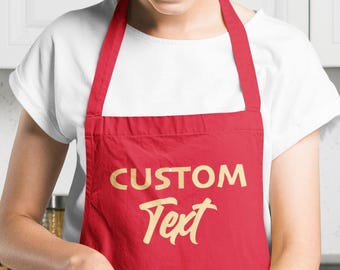 Gepersonaliseerde keukenschort – kookcadeau met aangepaste tekst
