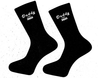 Papa depuis 2023 ou n'importe quelle date/papa/grand-père/papa, chaussettes de père, cadeau de fête des pères, cadeau pour papa, cadeau pour papa, cadeau d'anniversaire de papa, nouveau cadeau de papa