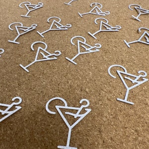 Coriandoli glitterati personalizzati per bicchieri da cocktail, 20 pezzi, graziosi e adorabili decorazioni da tavola, per compleanno, fidanzamento, festa, anniversario, capodanno