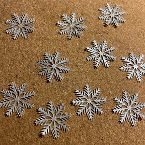 Copos de nieve, decoración de fiesta navideña, decoración de mesa, Año Nuevo, decoración con purpurina, 10 piezas de confeti