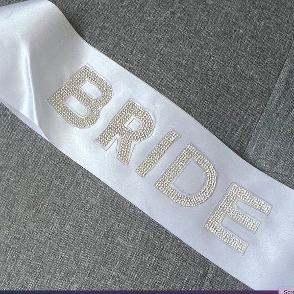 Ceinture de la mariée, future mariée, future épouse, tout âge, nom, anniversaire - ceinture de mariée - cadeaux de mariage - ceinture de fête - ceinture de demoiselle d'honneur