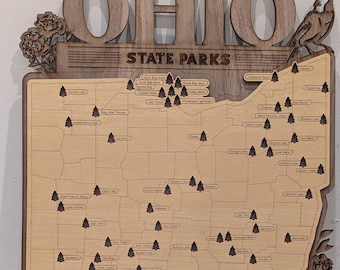 Ohio State Park Map Tracking, Track your park visits across the state parks