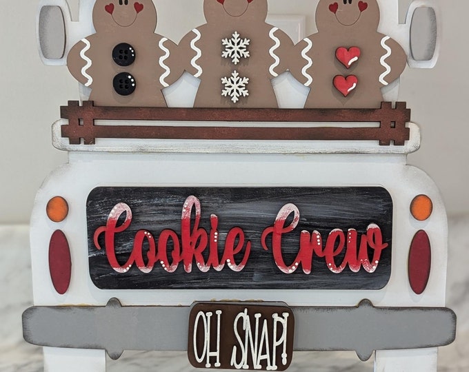 Cookie Crew | Christmas Baking | All Seasons Farmhouse Truck | Interchangeable Farmhouse Truck Starter | Mantle Decor | Home Decor