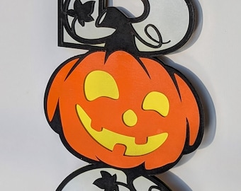 Pumpkin Boo Sign | Boo Door Hanger | Fall Door Hanger | Halloween Hanger | Indoor or Outdoor use
