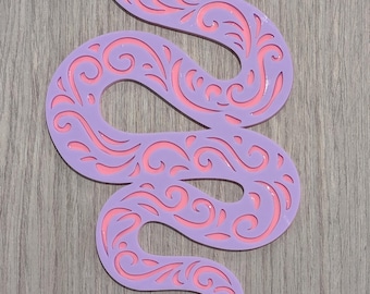 Lavender Snake Wall Art - Pastel Goth Room Decor