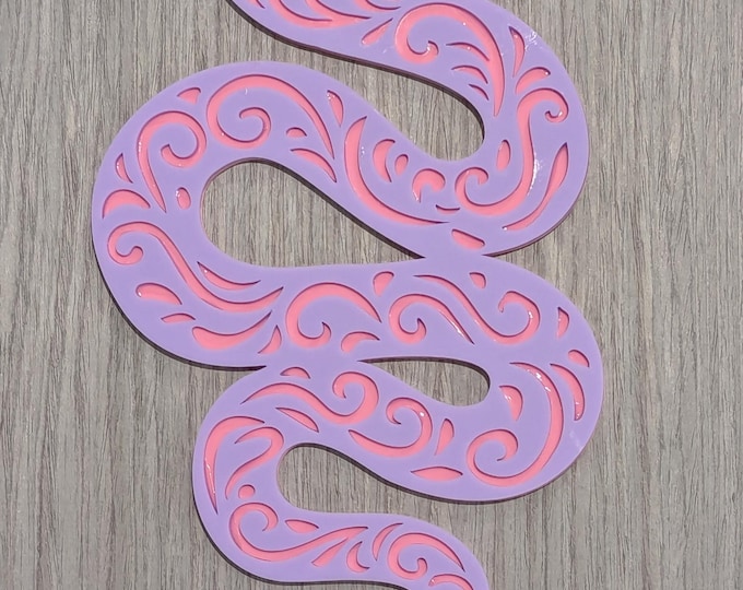 Lavender Snake Wall Art - Pastel Goth Room Decor