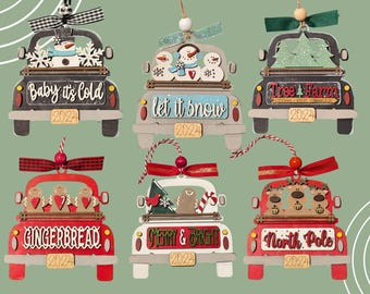 DIY Farm Truck Christmas Ornaments | Wood Ornaments | DIY Kits