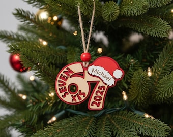 Capture the 6 7 moment with this fun ornament