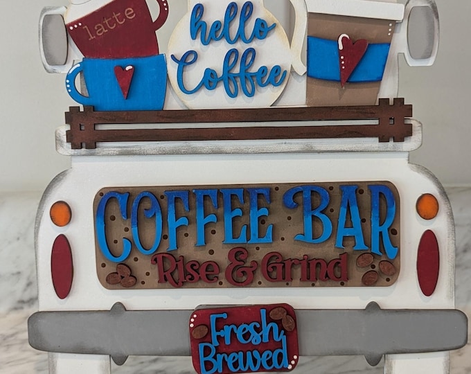 Coffee Bar | All Seasons Farmhouse Truck | Interchangeable Farmhouse Truck Starter | Mantle Decor | Home Decor
