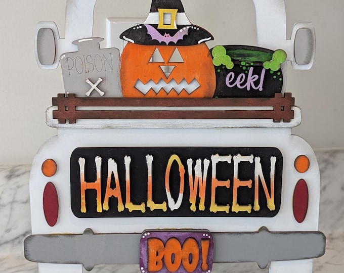 Halloween | All Seasons Farmhouse Truck | Interchangeable Farmhouse Truck Starter | Mantle Decor | Home Decor