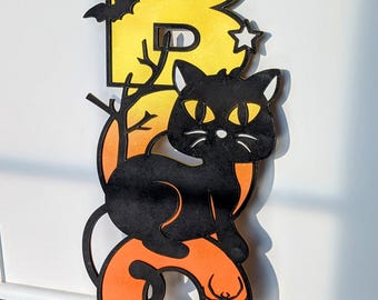 Cat | Boo Door Hanger | Fall Door Hanger | Halloween Hanger | Indoor or Outdoor use