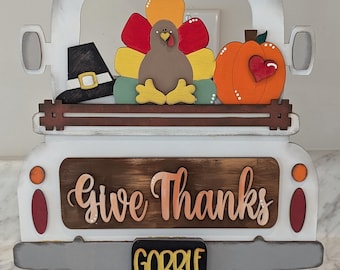 Give Thanks | Thanksgiving Decor | All Seasons Farmhouse Truck | Interchangeable Farmhouse Truck Starter | Mantle Decor | Home Decor