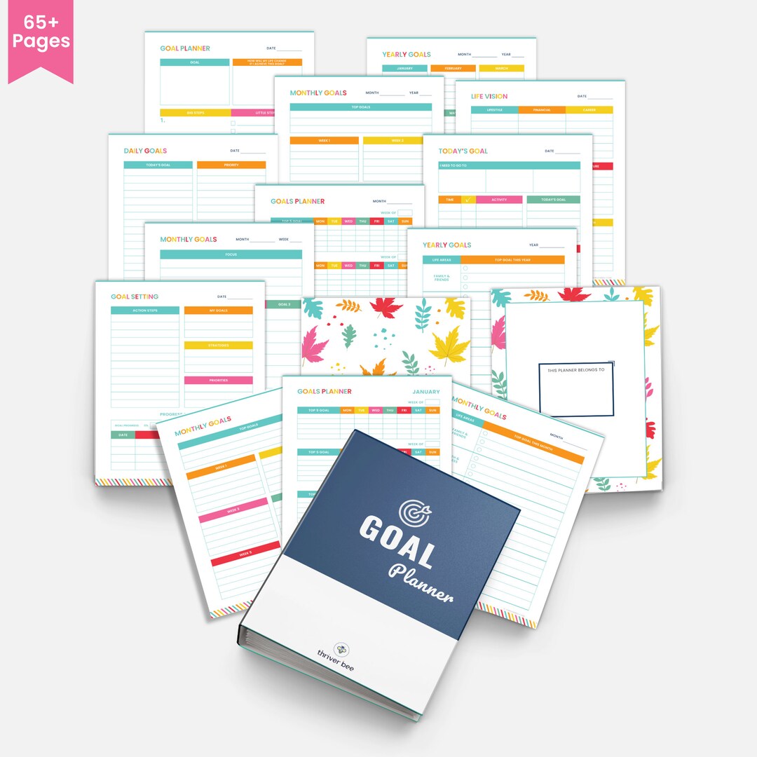 Goal Planner Binder Printable Goal Binder Printable Etsy