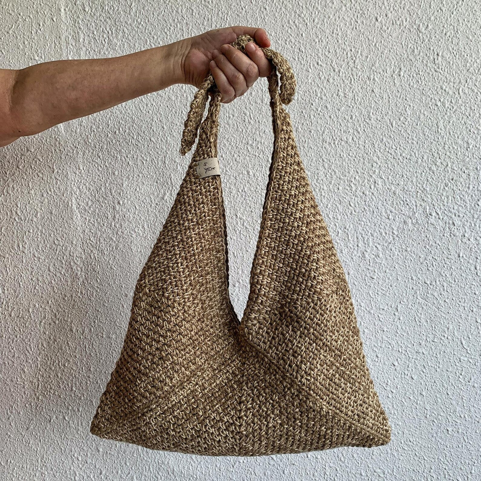 Shoulder bag crochet origami bright made-to-order | Etsy