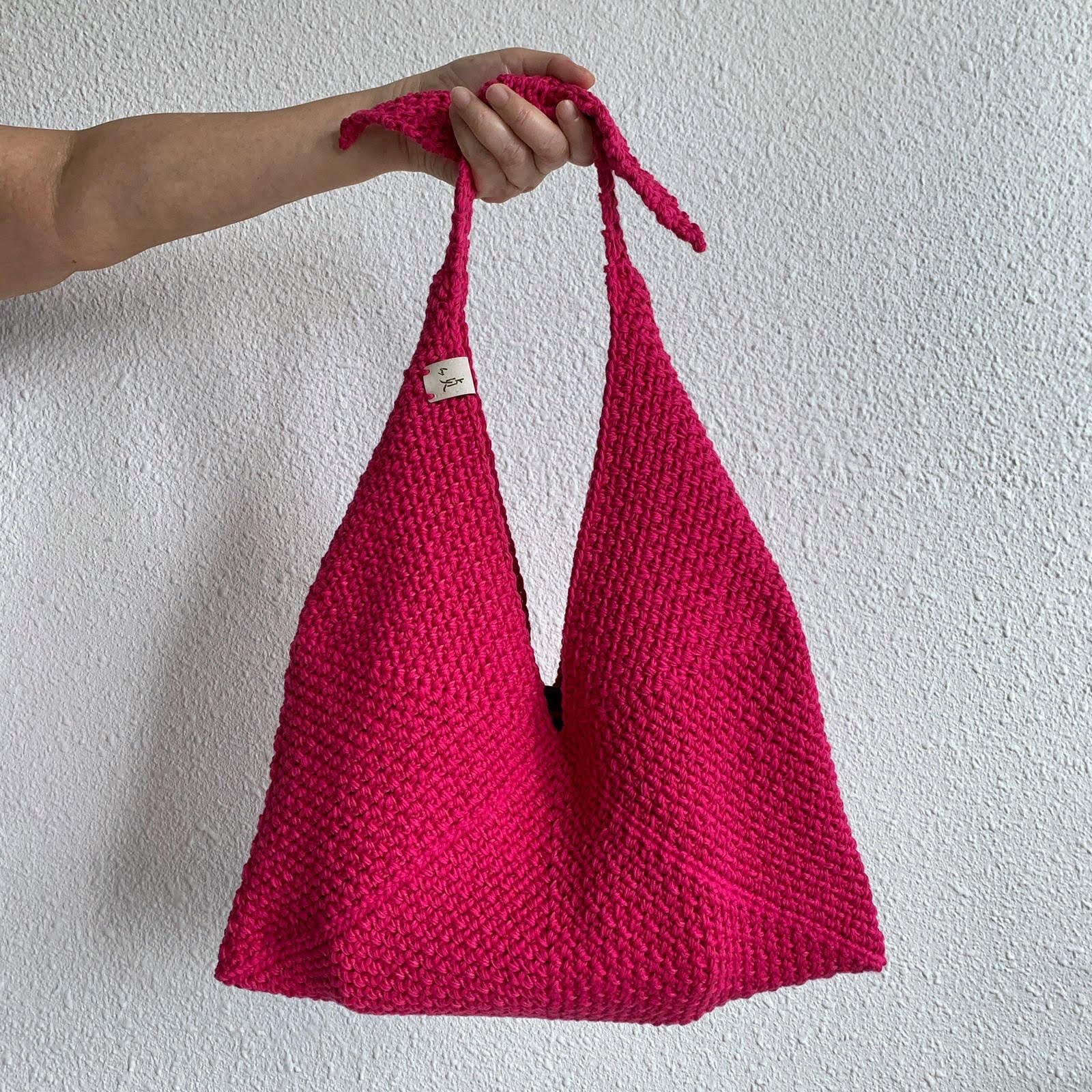 Shoulder bag crochet origami bright madetoorder Etsy
