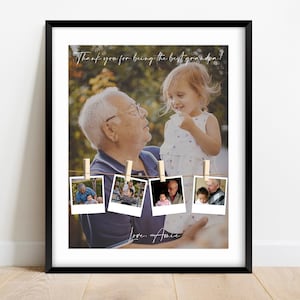 Grandpa Photo Collage, Personalized Gift For Grandpa, First Grandpa Gift, Grandfather Picture Collage, Grandparent gift from grandkids