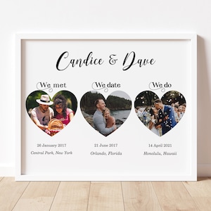 Personnalisez notre panneau d'histoire d'amour, cadeau d'anniversaire d'un an pour petit ami, chronologie d'histoire d'amour, dates d'histoire d'amour, panneau d'histoire d'amour de mariage