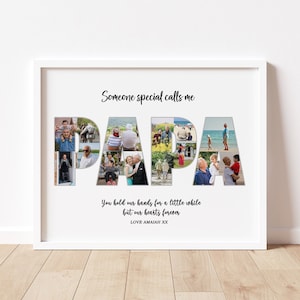 Papa Photo Collage, Father's Day Gift, Papa Collage Gift, Collage For Grandpa, Papa Gift from Grandkids, Personalized Gift For Papa