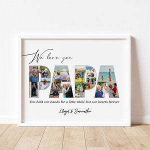 Papa Photo Collage, Father's Day Gift, Papa Collage Gift, Collage For Grandpa, Papa Gift from Grandkids, Personalized Gift For Papa