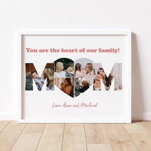 Mom Photo Collage Gift, Personalized Gift for Mom, Mother&#39;s Day Gift, Mom Photo Gift, Custom Mother&#39;s gift from daughter, Mommy Collage