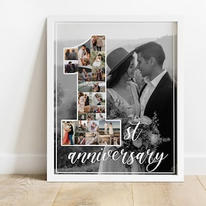 Regalo PERSONALIZADO 1er Aniversario Esposo Esposa Novio Novia 1 Año