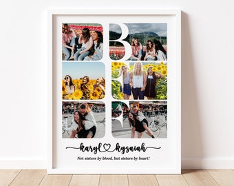 Personalized BFF Photo Collage, Best Friend Gift, Friendship's Day Gift, Bestie Photo Collage, Bestie Gift, Personalized Gift for Bestie