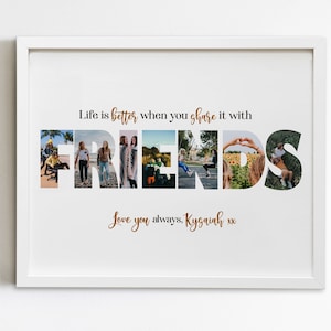 Best Friend Photo Collage, Personalized Bff Photo Collage, Best Friend Photo Gift, Bestie Custom Photo Collage, Bff Photo Gift, BFF Collage