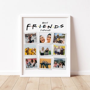 Best Friends Photo Collage, Best Friend Gift, Best Fiends Forever Gift, Bestie Gifts, Gift for Friend, Personalized Best Friend Keepsake