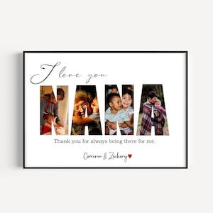 Custom Nana Photo Collage, Personalized Nana Gift, Gift For Grandma, Granny Picture Collage, Grandma Gift from Grandkids, Nana Mothers Day