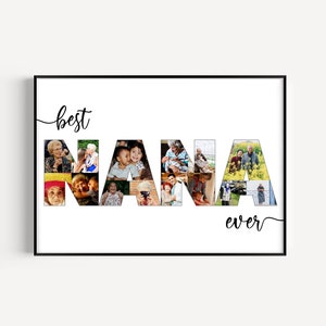 Personalized Nana Photo Collage Gift, Mothers Day Gift for Nana, Custom Gift For Nana, Grandma Gift from Grandkids, Grandma Photo Gift