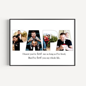 Papa Photo Collage, Father's Day Gift, Papa Collage Gift, Collage For Grandpa, Papa Gift from Grandkids, Personalized Gift For Papa