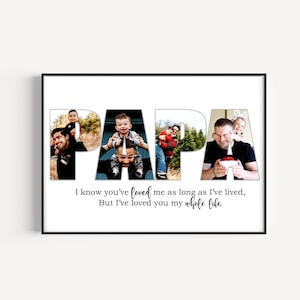 Papa Photo Collage, Father's Day Gift, Papa Collage Gift, Collage For Grandpa, Papa Gift from Grandkids, Personalized Gift For Papa