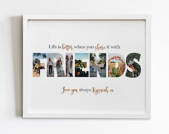Best Friend Photo Collage, Personalized Bff Photo Collage, Best Friend Photo Gift, Bestie Custom Photo Collage, Bff Photo Gift, BFF Collage