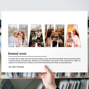 Mama Photo Collage Gift, Mothers Day Gift For Mama, Personalized Gift