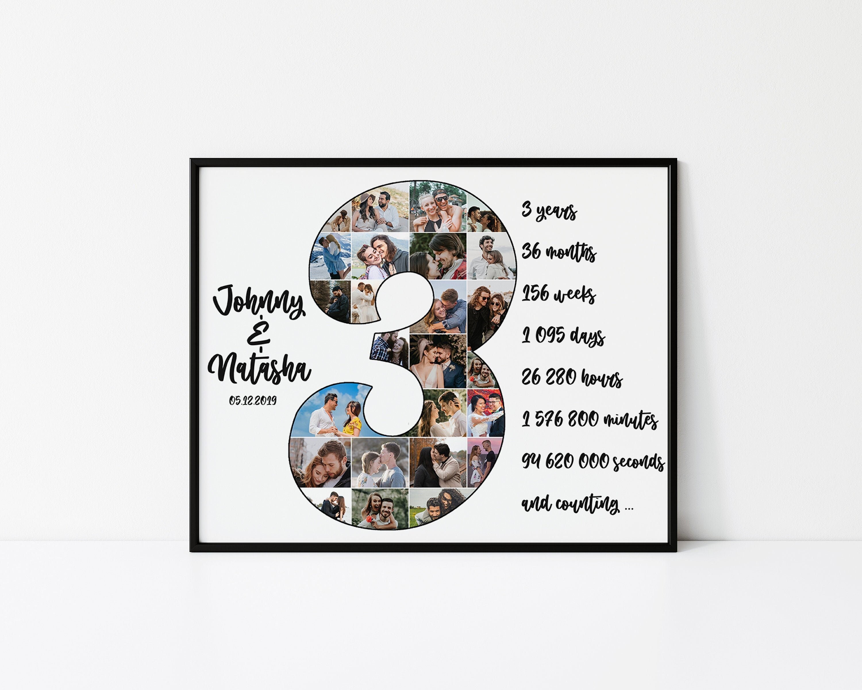 Personalized 6 Months Anniversary Gift, 6th Month Anniversary Gift for  Boyfriend, Custom Heart Photo Collage, Six Months Anniversary Gift 