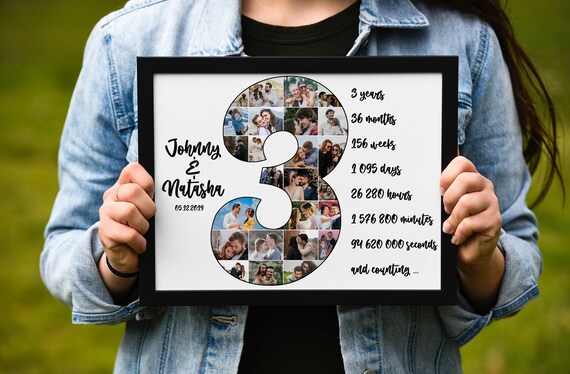 Personalized 6 Months Anniversary Gift, 6th Month Anniversary Gift for  Boyfriend, Custom Heart Photo Collage, Six Months Anniversary Gift 