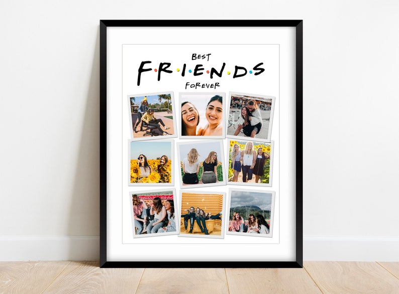 Best Friends Photo Collage Best Friend Gift Best Fiends Etsy Australia